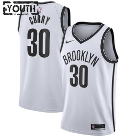 Barn Brooklyn Nets Tröja Seth Curry 30 Nike 2022-23 Association Edition Vit Swingman